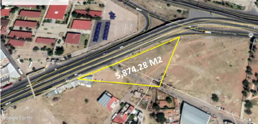 Terreno Comercial en Venta en Zacatecas, Zac. en La Escondida, Frente al Tecnológico de Zacatecas