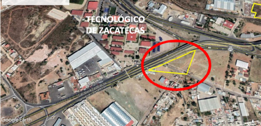 Terreno Comercial en Venta en Zacatecas, Zac. en La Escondida, Frente al Tecnológico de Zacatecas