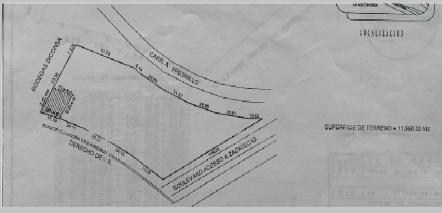 Terreno Comercial en Venta en Zacatecas, Zac. en ciudad Gobierno